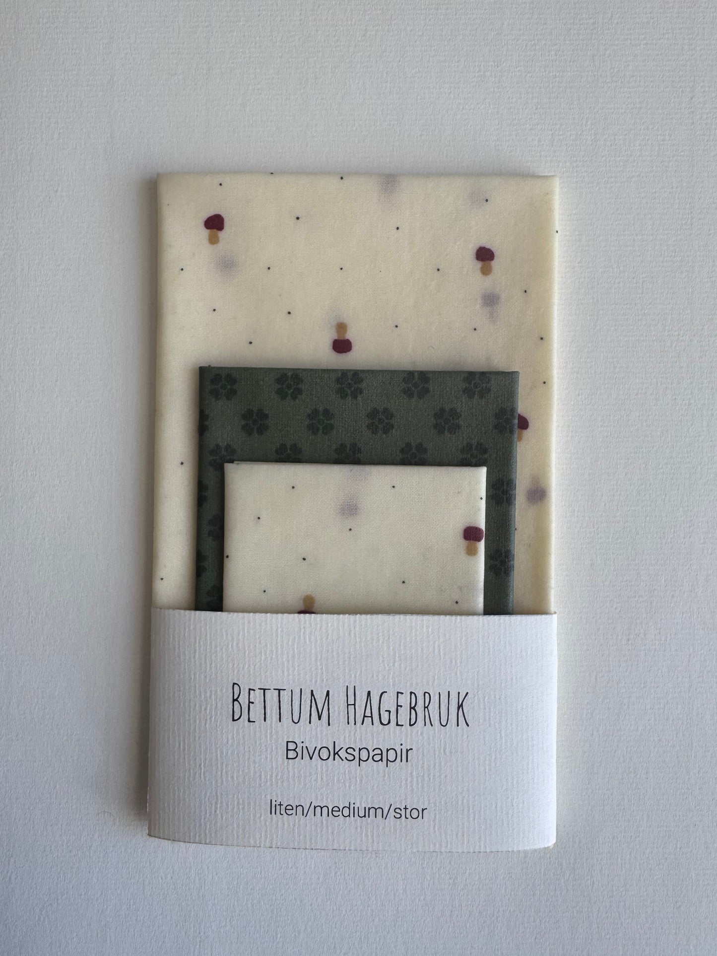 Bivokspapir – Sopp – liten/medium/stor