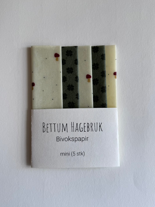 Bivokspapir – Sopp- mini (5 stk)